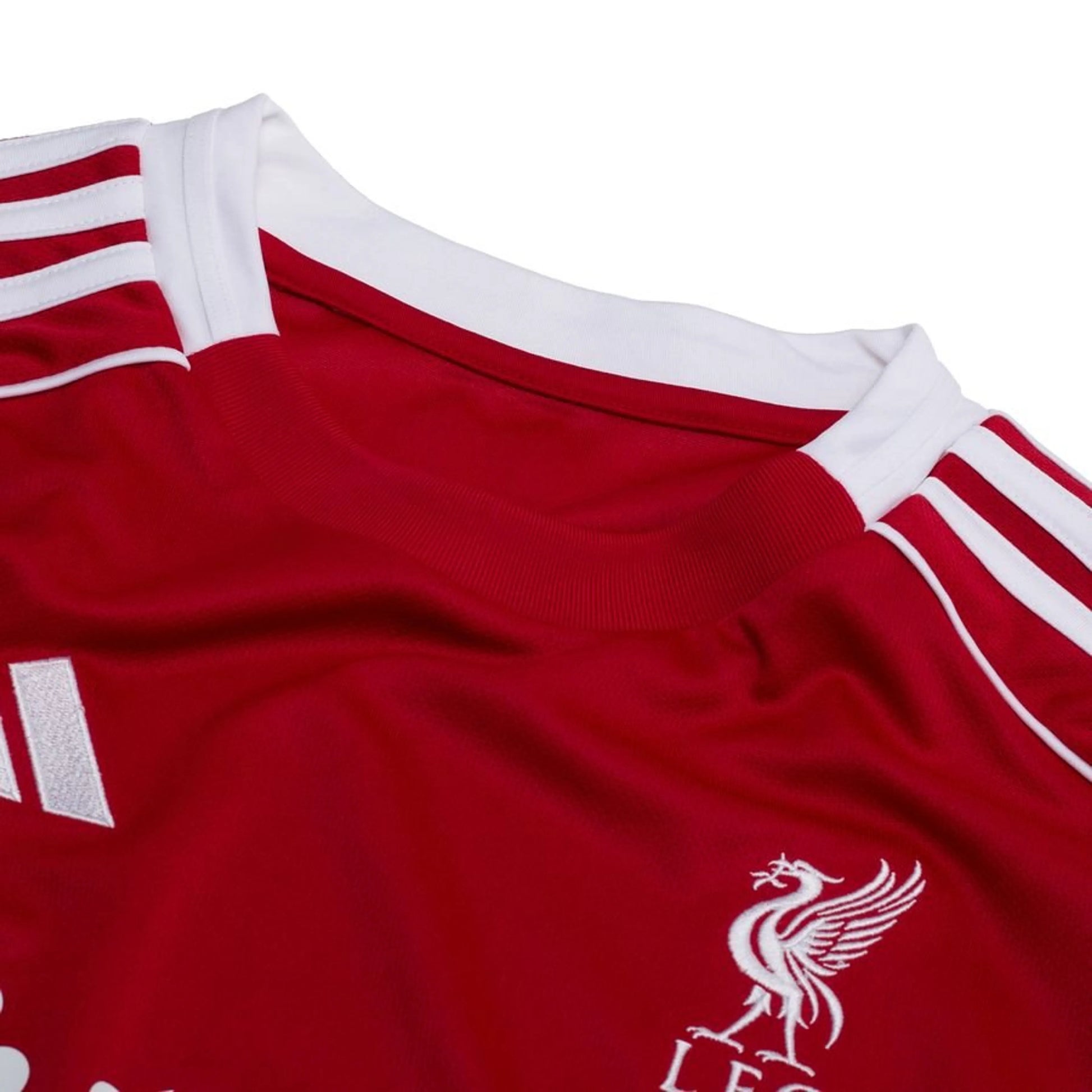 neck view of the adidas Liverpool Home Shirt 2025/26 Women - Red/White