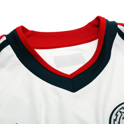 neck view of the adidas Mexico World Cup 2026 Away White Shirt