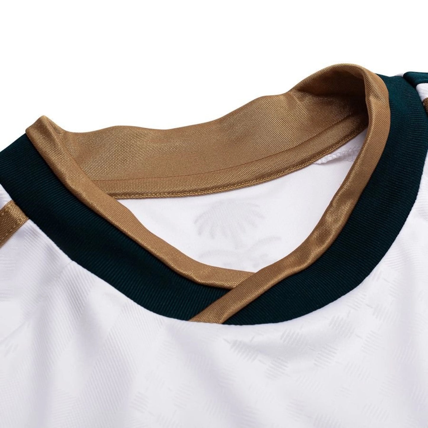 neck view of the adidas Saudi Arabia World Cup 2026 Away White Shirt