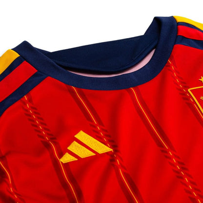 neck view of the adidas Spain Women's Home Shirt World Cup 2026 - Red