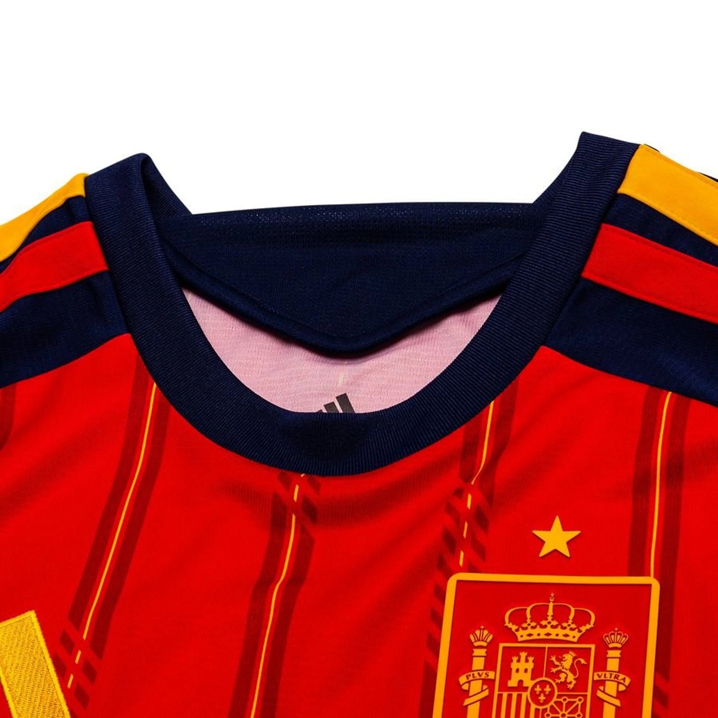 neck view of the adidas Spain 2026 World Cup Home Long Sleeve Jersey