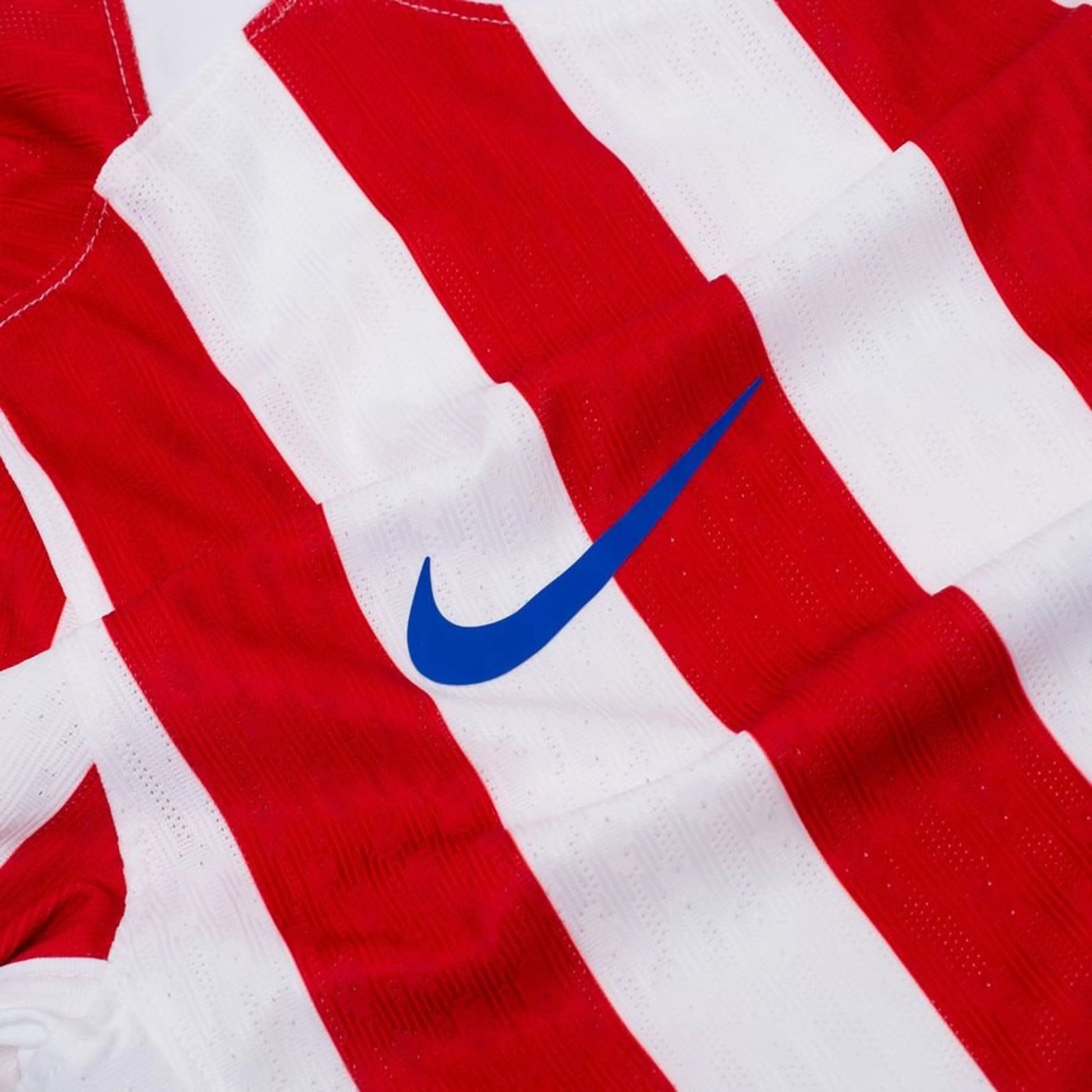 Nike logo view on the Atletico Madrid 2025/26 Home Red & White Jersey