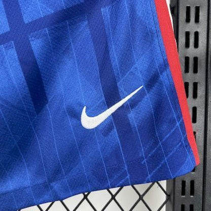 nike logo view on the Chelsea 25/26 Home Blue Shorts