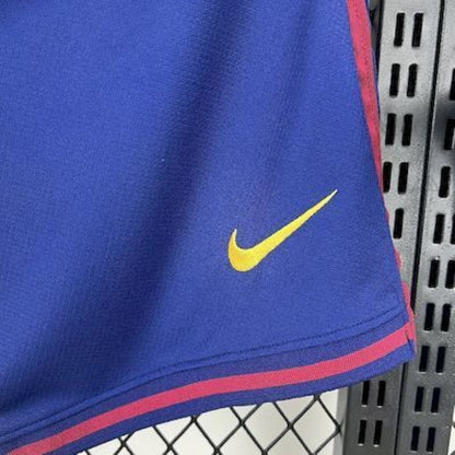 nike logo view on the FC Barcelona 25/26 Home Blue Shorts