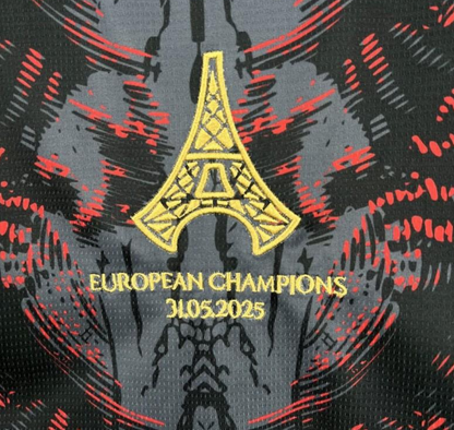 official 2025/26 PSG "CAMPEONES DE EUROPA" Grey Jersey