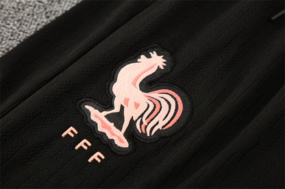 pants team logo view on the France 25/26 Quarter-Zip Tracksuit full black