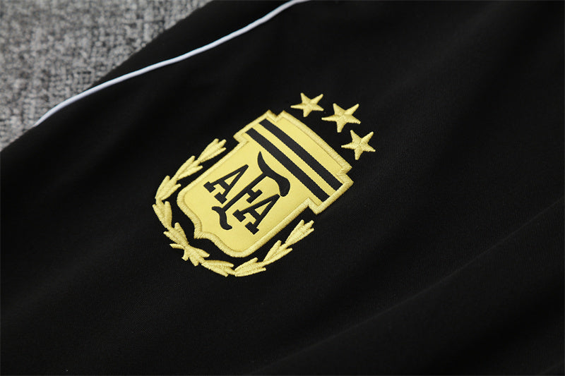 pants view showing team logo Argentina 25/26 Quarter-Zip Tracksuit full black