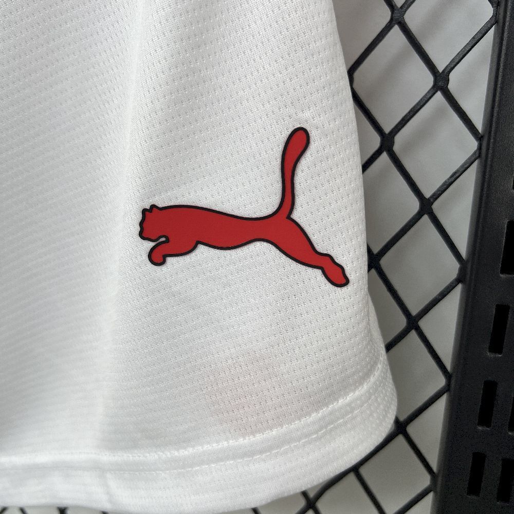 puma logo view on the AC Milan 25/26 Away White Shorts