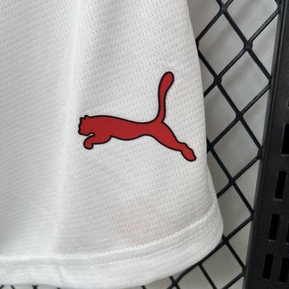 puma logo view on the AC Milan 25/26 Away White Shorts