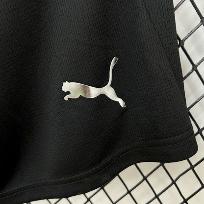 puma logo view on the Manchester City 25/26 Away Black Shorts
