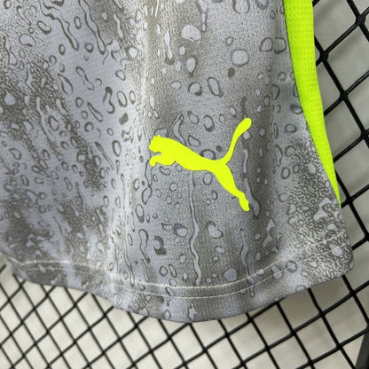puma logo view on the Manchester City 25/26 Third Grey Shorts