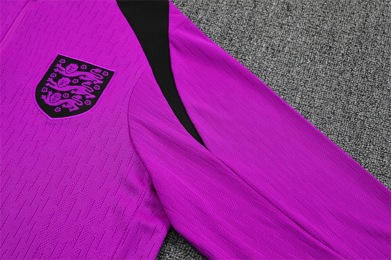 England 25/26 Quarter-Zip Tracksuit purple top shoulder view 