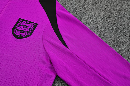 England 25/26 Quarter-Zip Tracksuit purple top shoulder view 