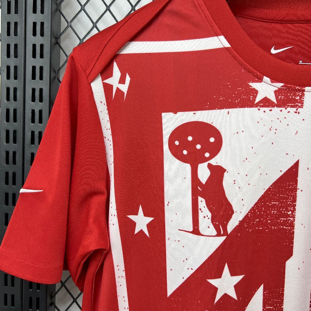 shoulder view Nike Atletico Madrid 25/26 Pre-Match Jersey