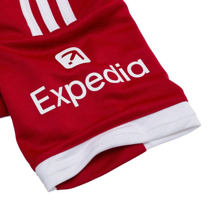 shoulder view of the adidas Liverpool Home Shirt 2025/26 Women - Red/White