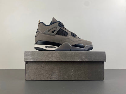 side view of the Air Jordan 4 Retro 'Cave Stone' (2025) Cave Stone/Black-Moon Particle Suede FV5029-200