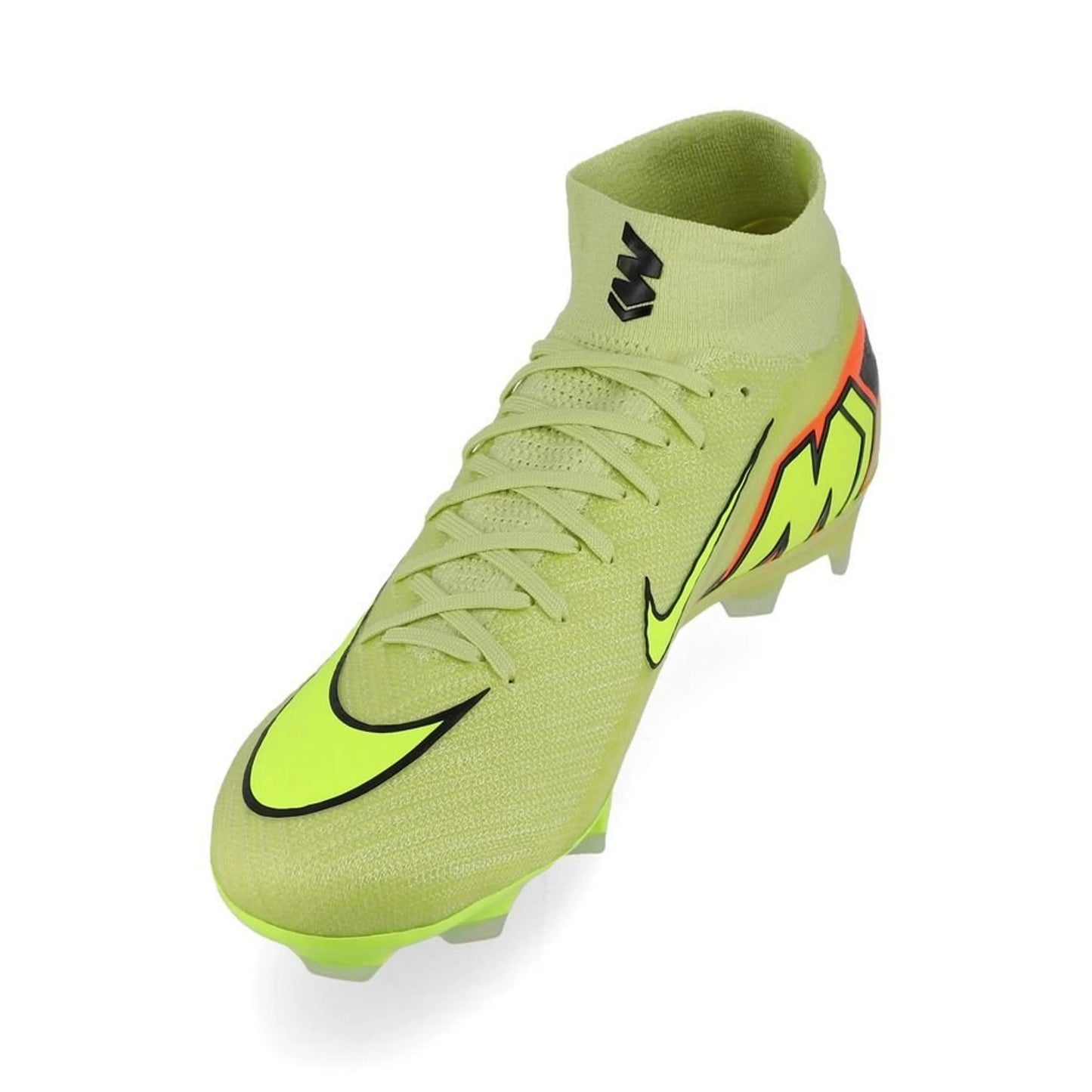side view of the Nike Air Zoom Mercurial Superfly 10 Elite FG "Max Voltage" Pack in a Green/Yellow colorway
