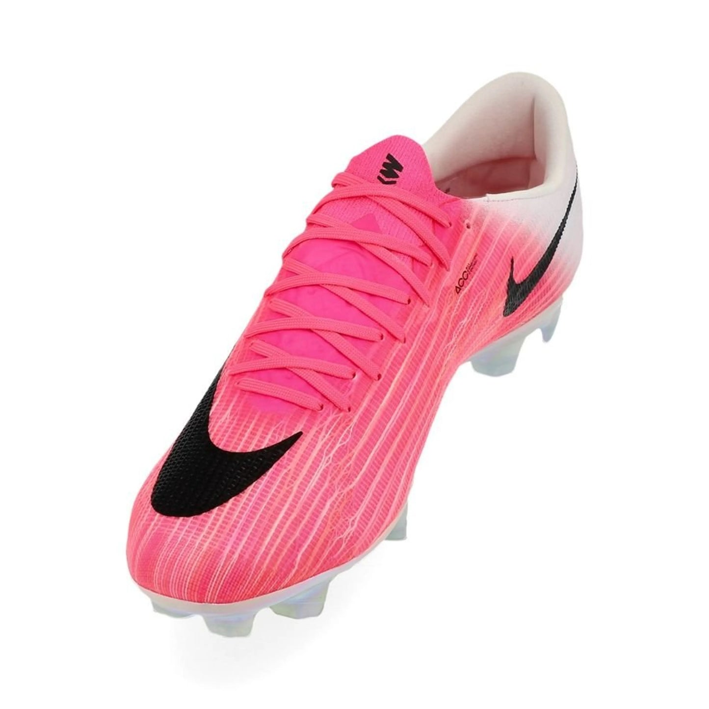 side view of the Nike Air Zoom Mercurial Superfly 11 Elite FG in Pink / White / Black (Breakout Pack)