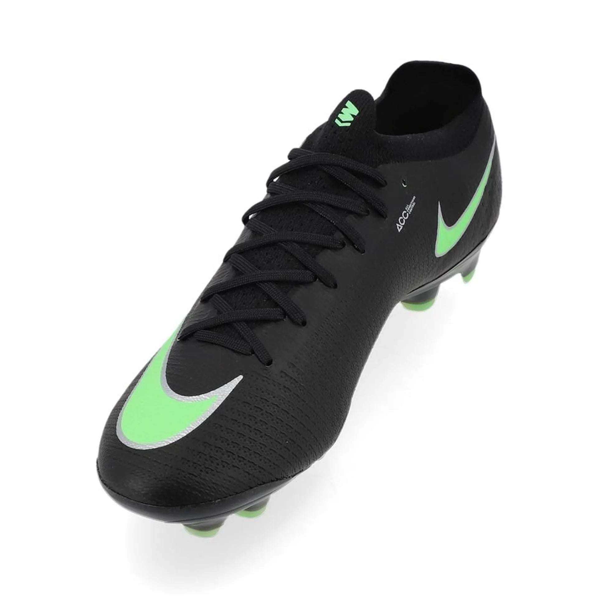 side view of the Nike Mercurial Vapor 17 Elite FG from the Shadow Pack in Black/Green