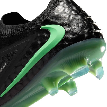 side view of the Nike Phantom 6 Elite Low Cut FG from the Shadow Pack in Black/Green