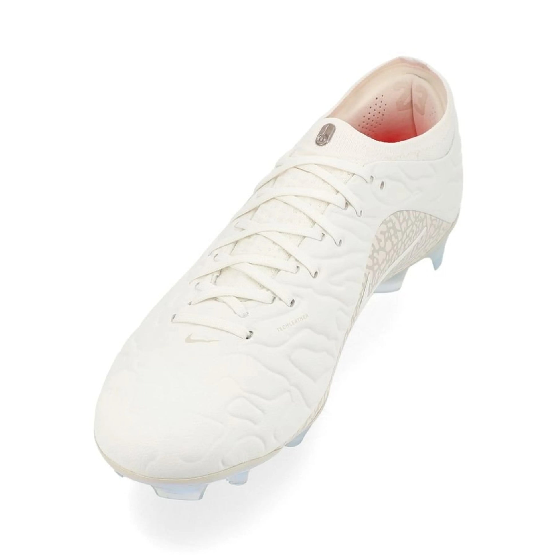 side view of the Nike Tiempo Maestro Elite FG "Infra-red X Jordan" Sail
