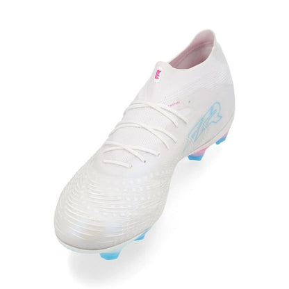 side view of the PUMA Future 9 Ultimate FG in white from the White Pack