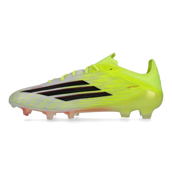side view of the adidas F50 Elite FG Born For Goals in Yellow/Black/Red colorway