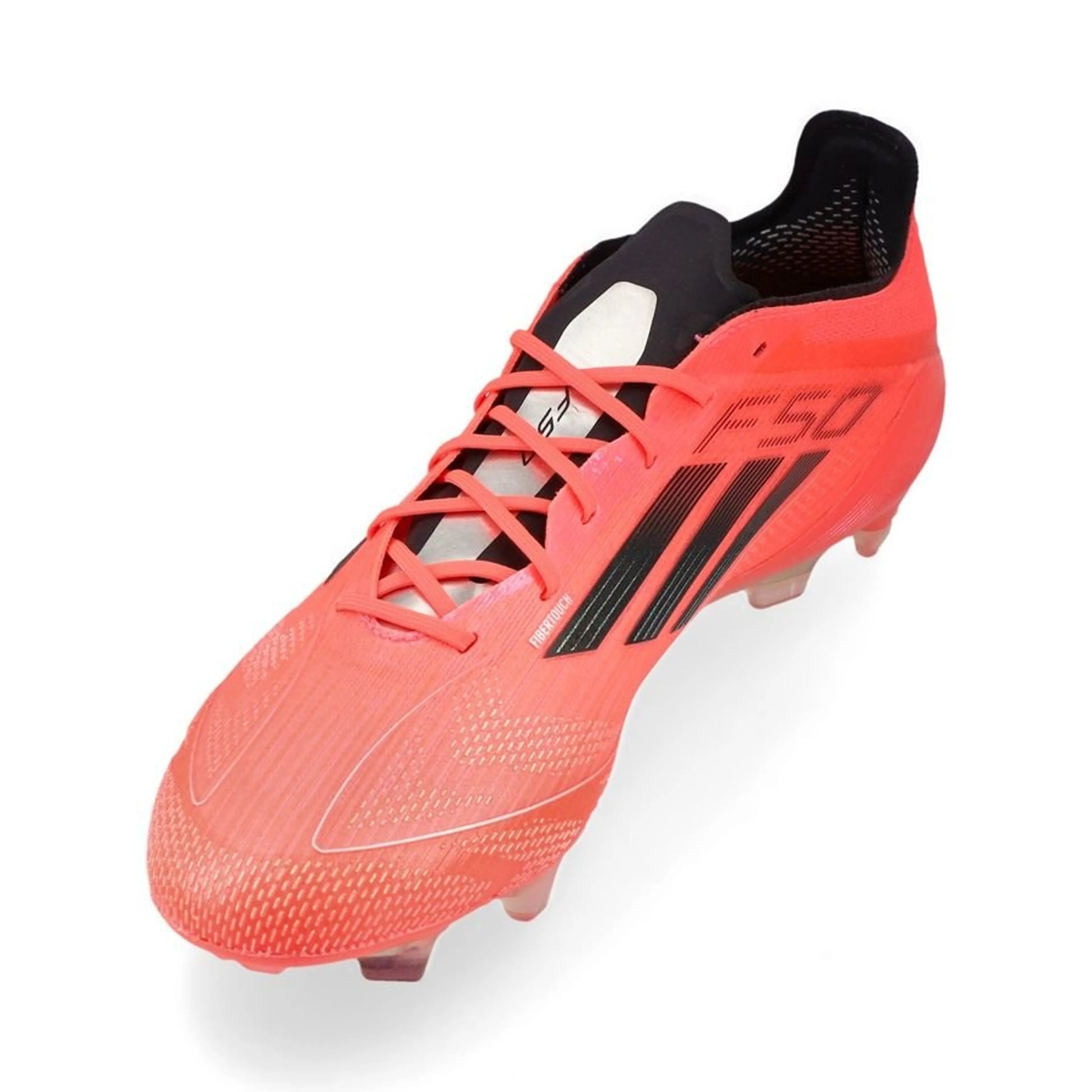side view of the adidas F50 Elite FG "Vivid Horizon" Pack in an Pink/Black colorway