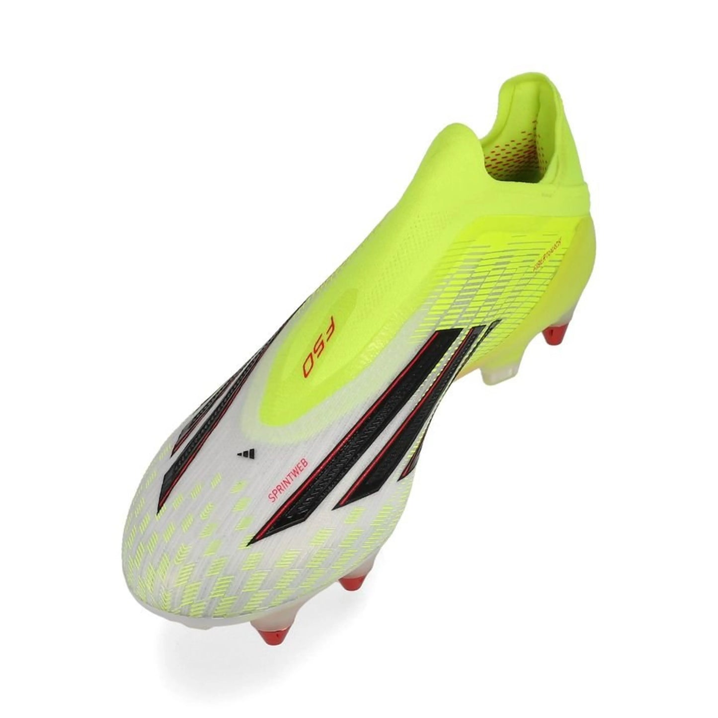side view of the adidas F50 Elite Laceless SG in Yellow/Black from the Born For Goals Pack