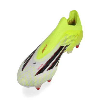 side view of the adidas F50 Elite Laceless SG in Yellow/Black from the Born For Goals Pack