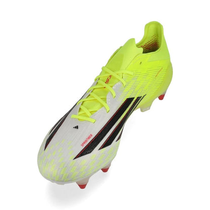 side view of the adidas F50 Elite SG Born For Goals in Yellow/Black/Red