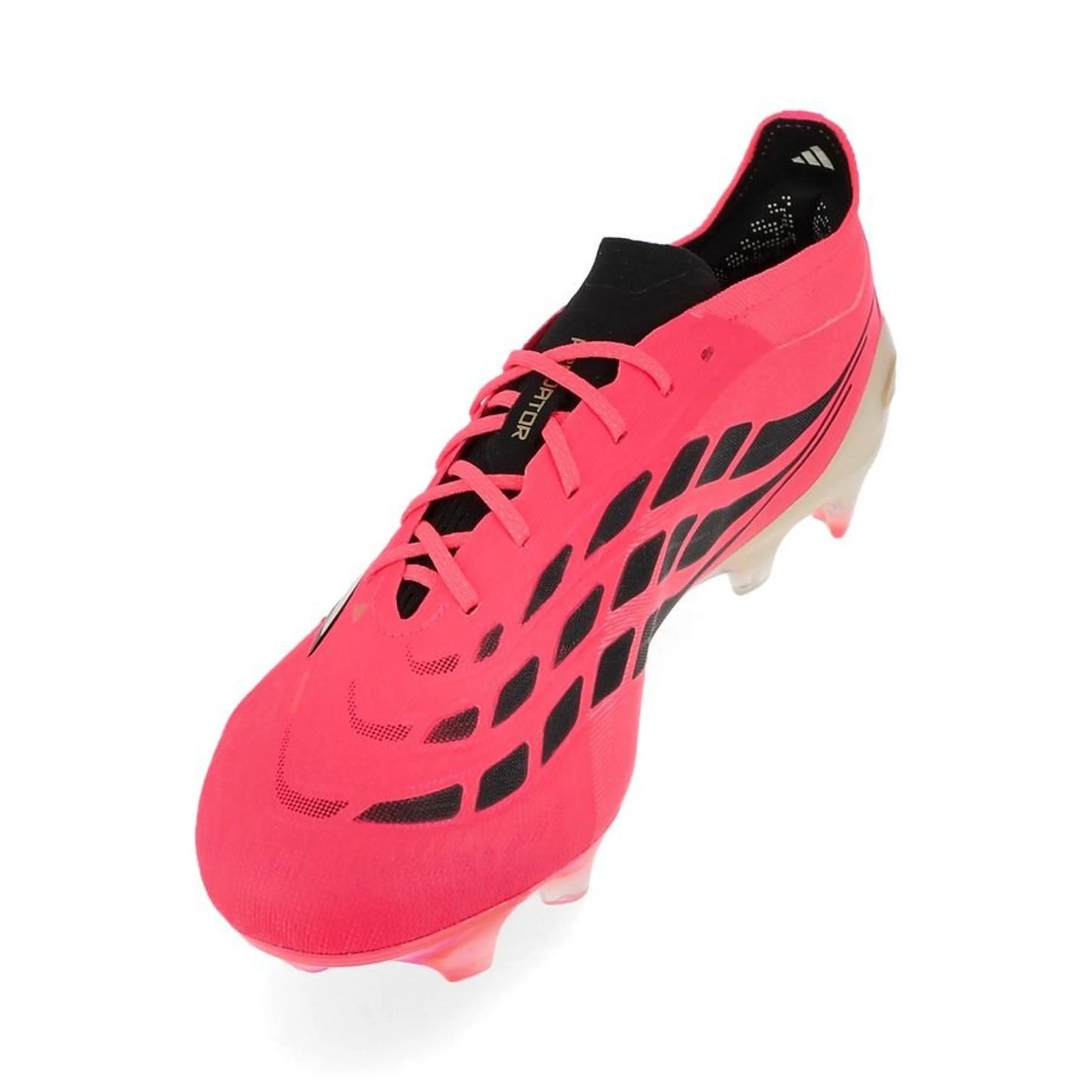 side view of the adidas Predator Elite FG in Solar Turbo / Thermal Chrome / Core Black (Road to Glory Pack)