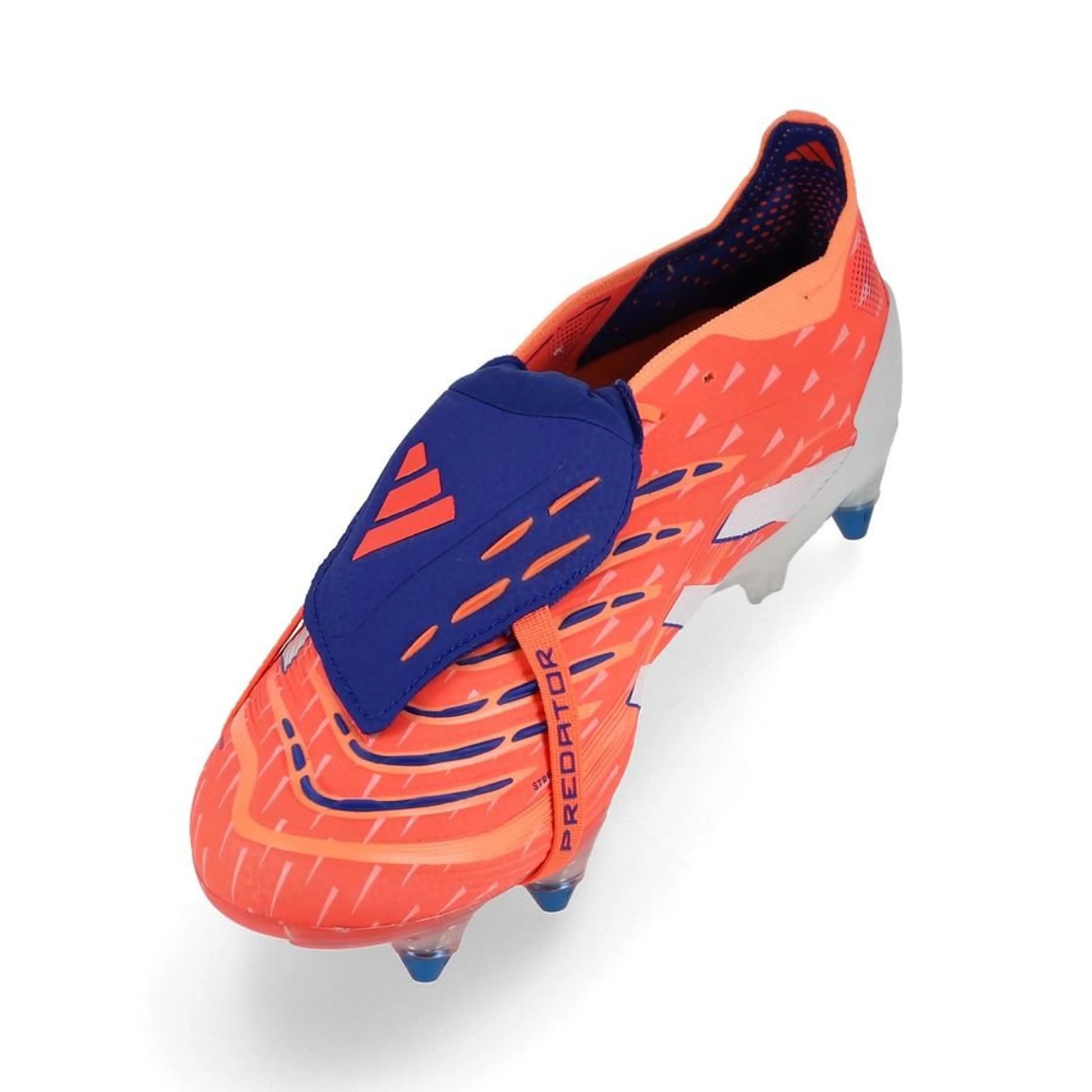 side view of the adidas Predator Elite Fold-over Tongue SG in Orange from the vibrant Coral Blaze Pack