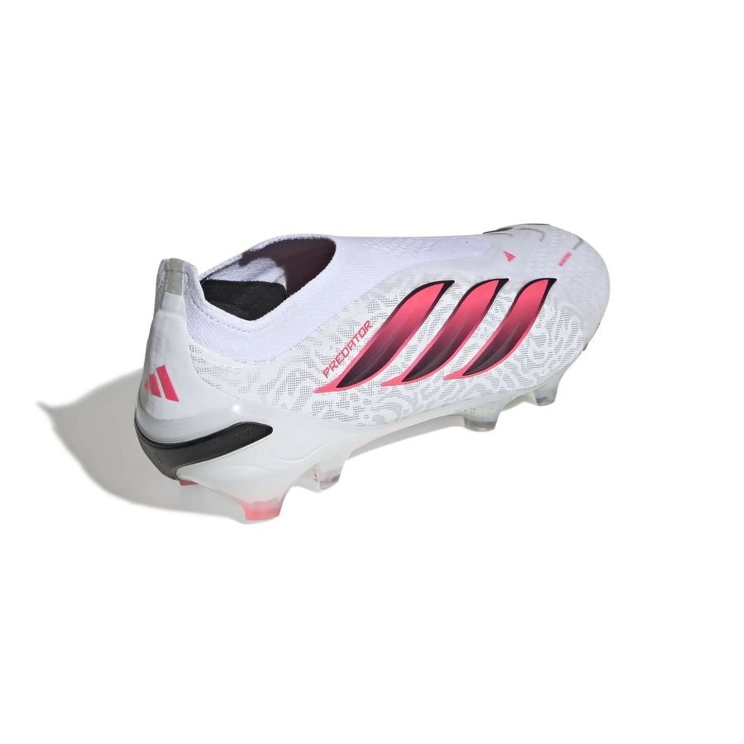 side view of the adidas Predator Elite Laceless FG in White/Red/Black from the Chaos vs Control Pack