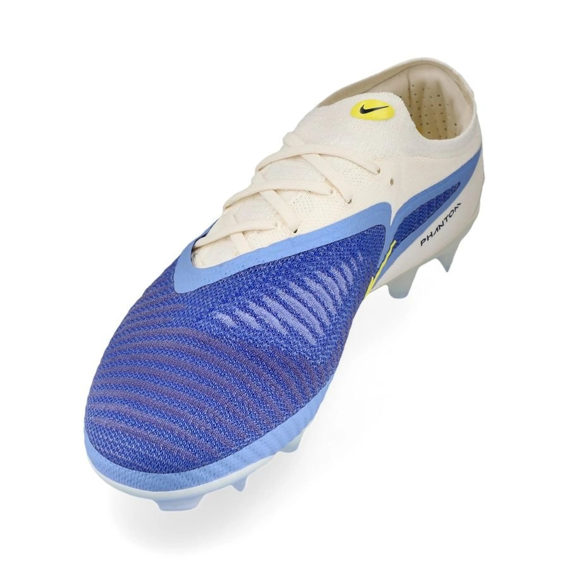side view of the Nike Phantom 6 Elite Low Cut FG Fear Nothing in Blue/Obsidian colorway