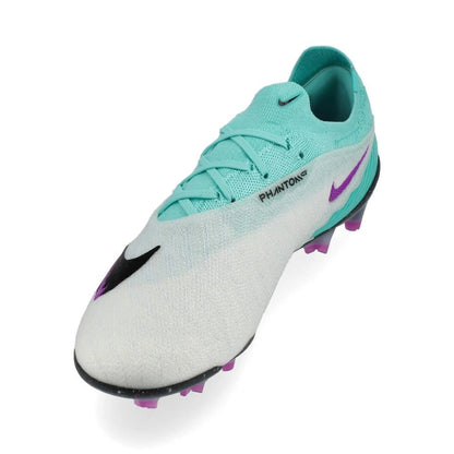 side view of the Nike Phantom GX Elite FG Peak Ready Pack in Turquoise/Black/Fuchsia /White colorway