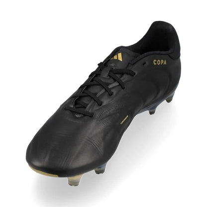 side view of the adidas Copa Pure 2 Elite FG Dark Spark pack in Black/Carbon colorway