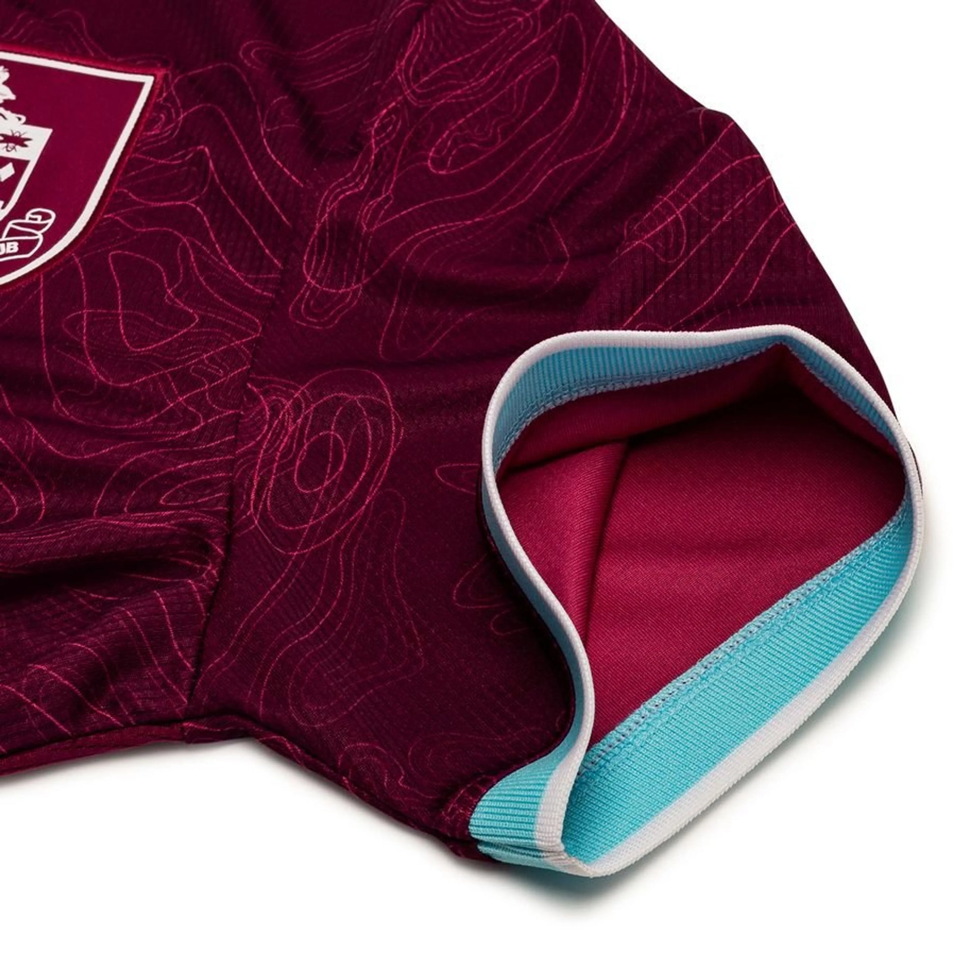 sleeve view of the Castore Burnley Home Shirt 2025/26