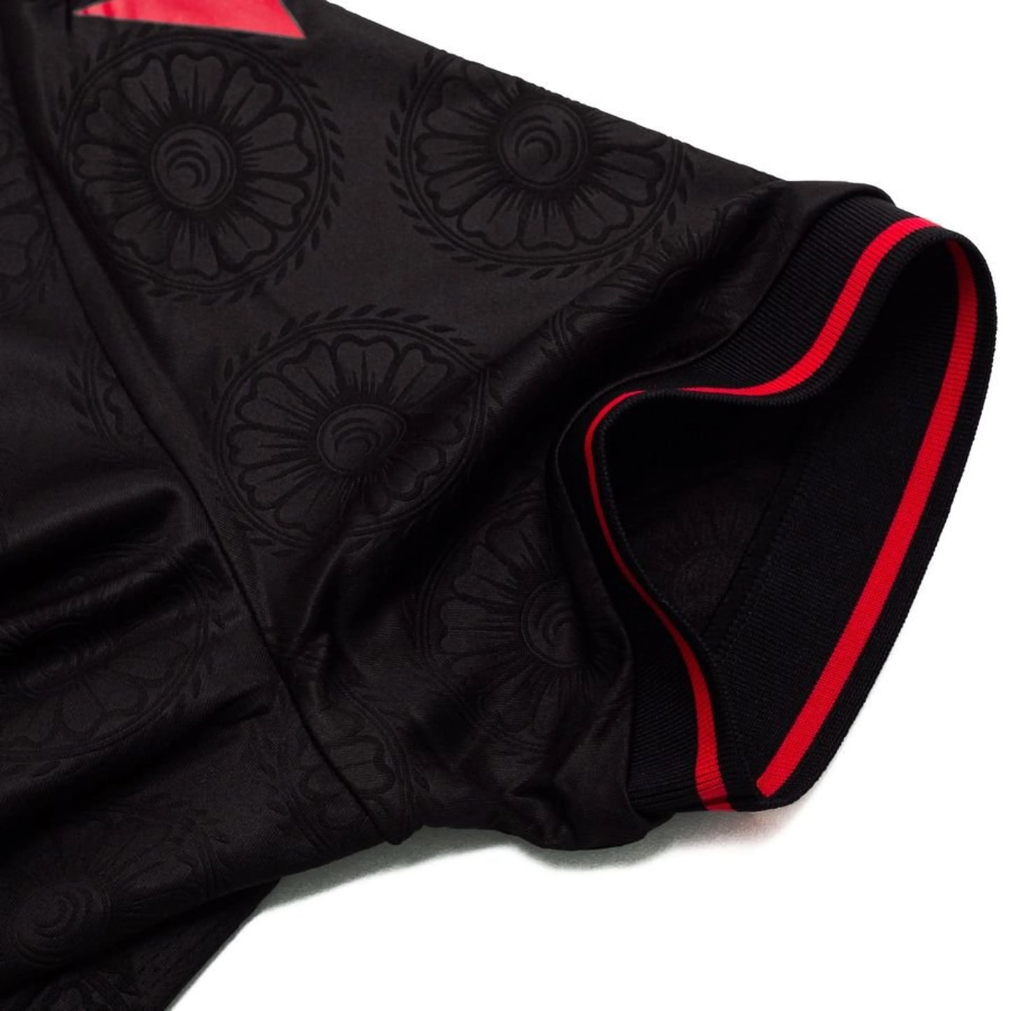 sleeve view of the Macron Albania Third Black Shirt 2026/27
