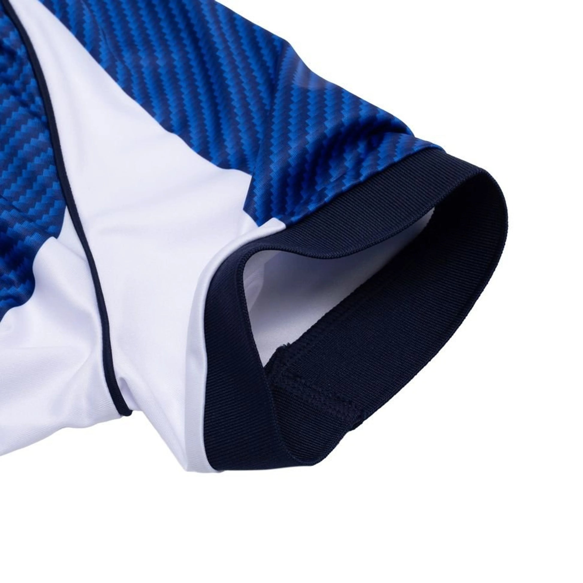 sleeve view of the Macron Real Sociedad 2025/26 Home Blue and White Shirt