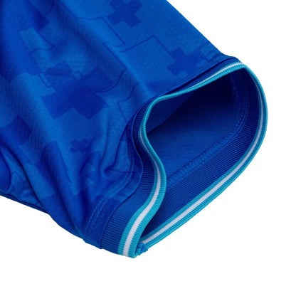 sleeve view of the New Balance Bayer Leverkusen 2025/26 Third Blue Shirt