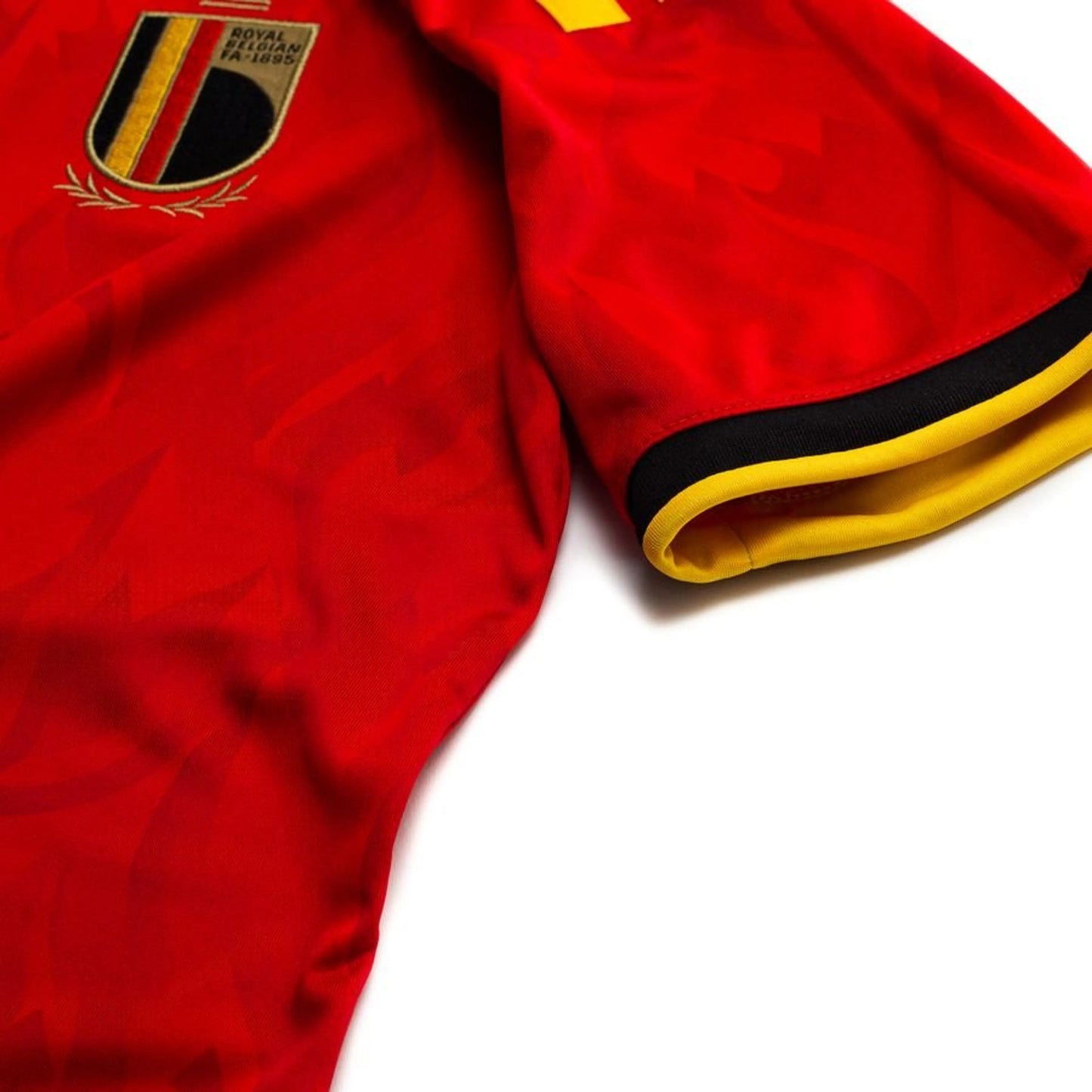 sleeve  view of the adidas Belgium Women's Home Shirt World Cup 2026 - Red/Gold/Black
