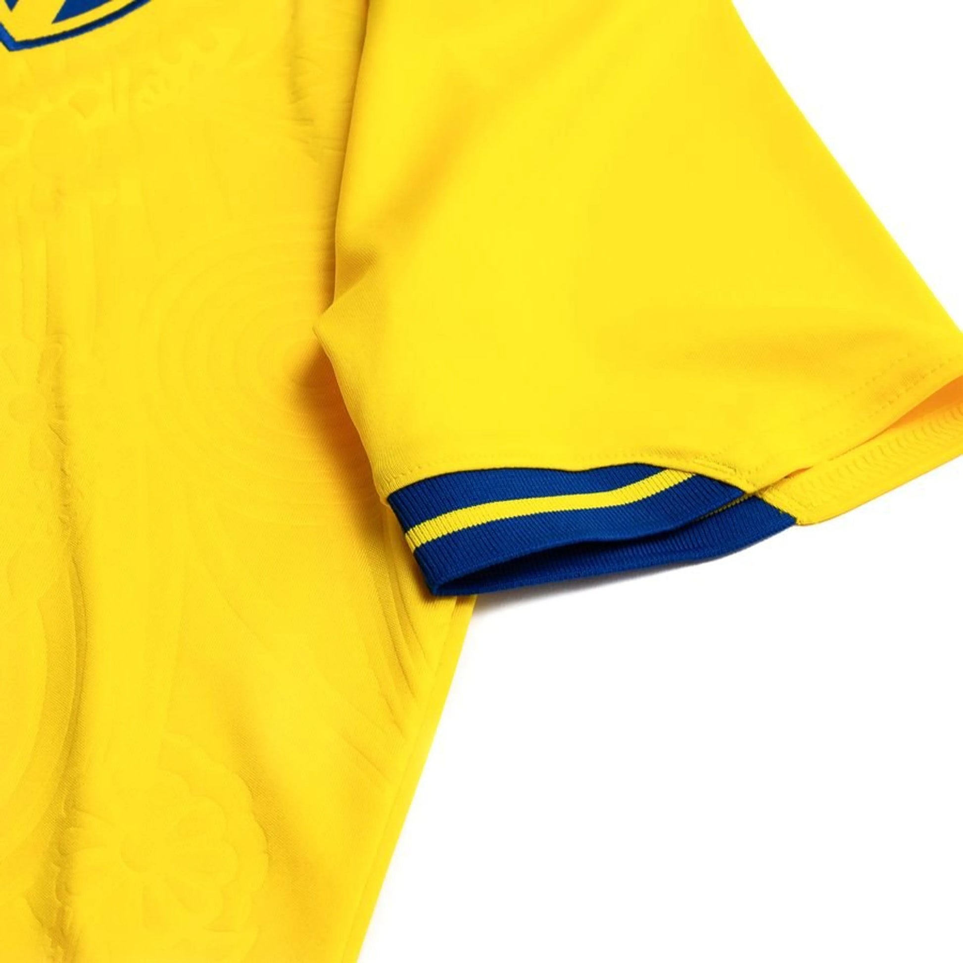 sleeve view of the adidas Sweden Women's Home Shirt World Cup 2026 - Yellow/Navy