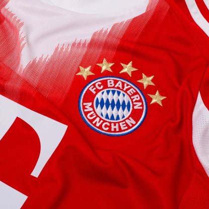 team logo view Adidas Bayern Munchen 2025/26 Home Long Sleeve Jersey