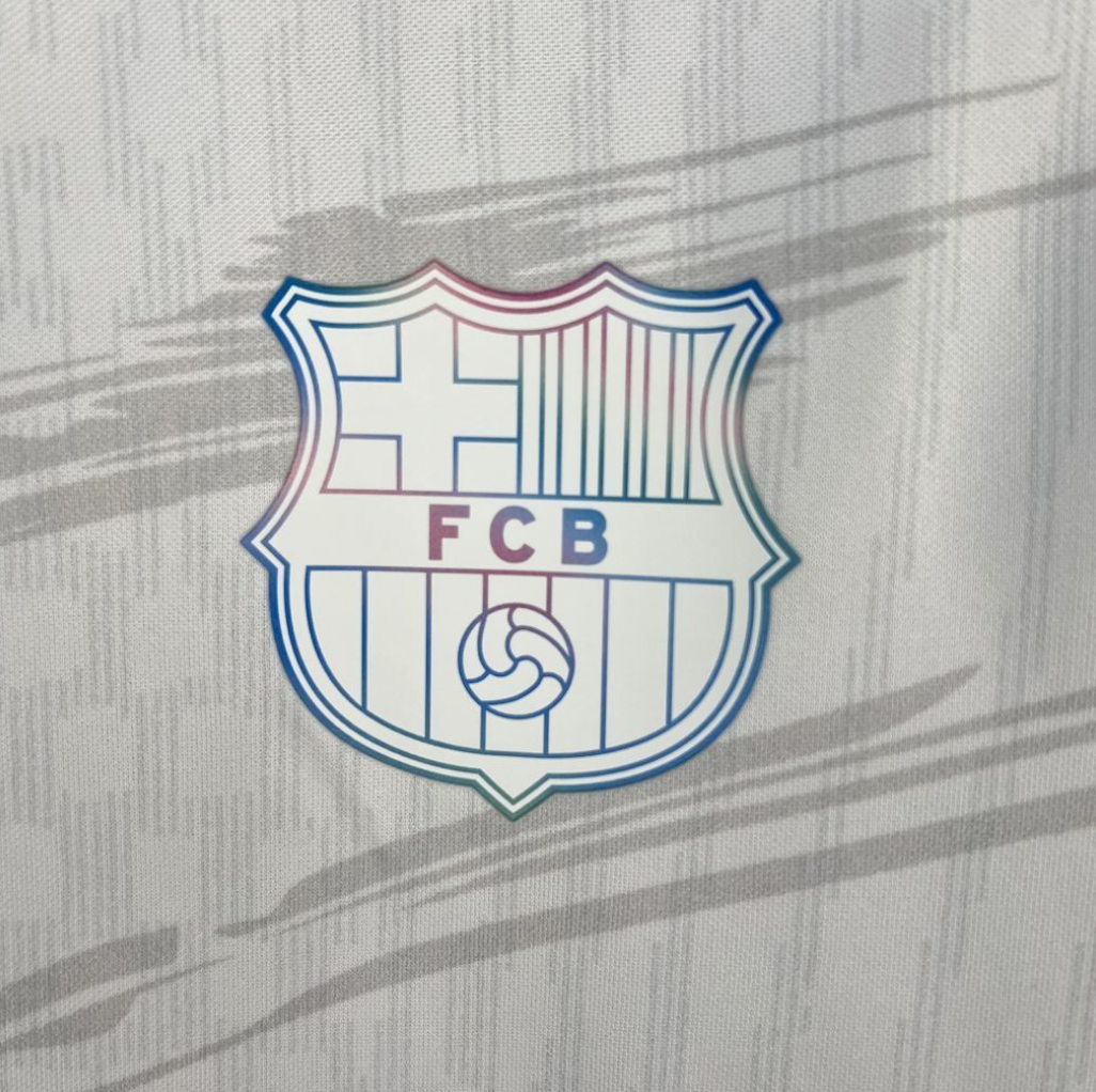 team logo view on the FC Barcelona 2025/2026 White Special Edition jersey