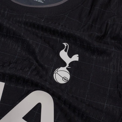 team logo on the Nike Tottenham Hotspur 2025/26 Away Black Jersey