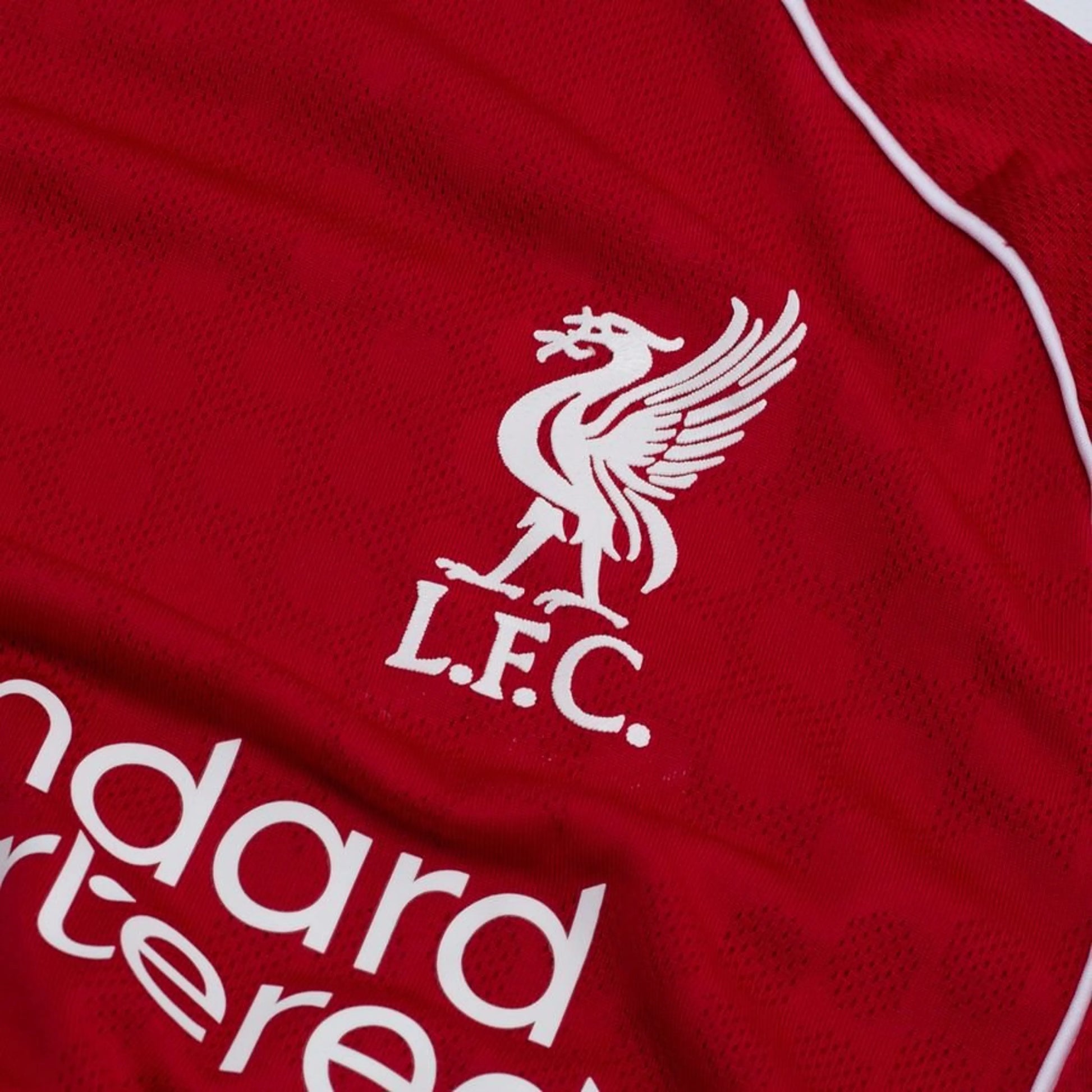 team logo on the adidas Liverpool FC 2025/26 Home Jersey