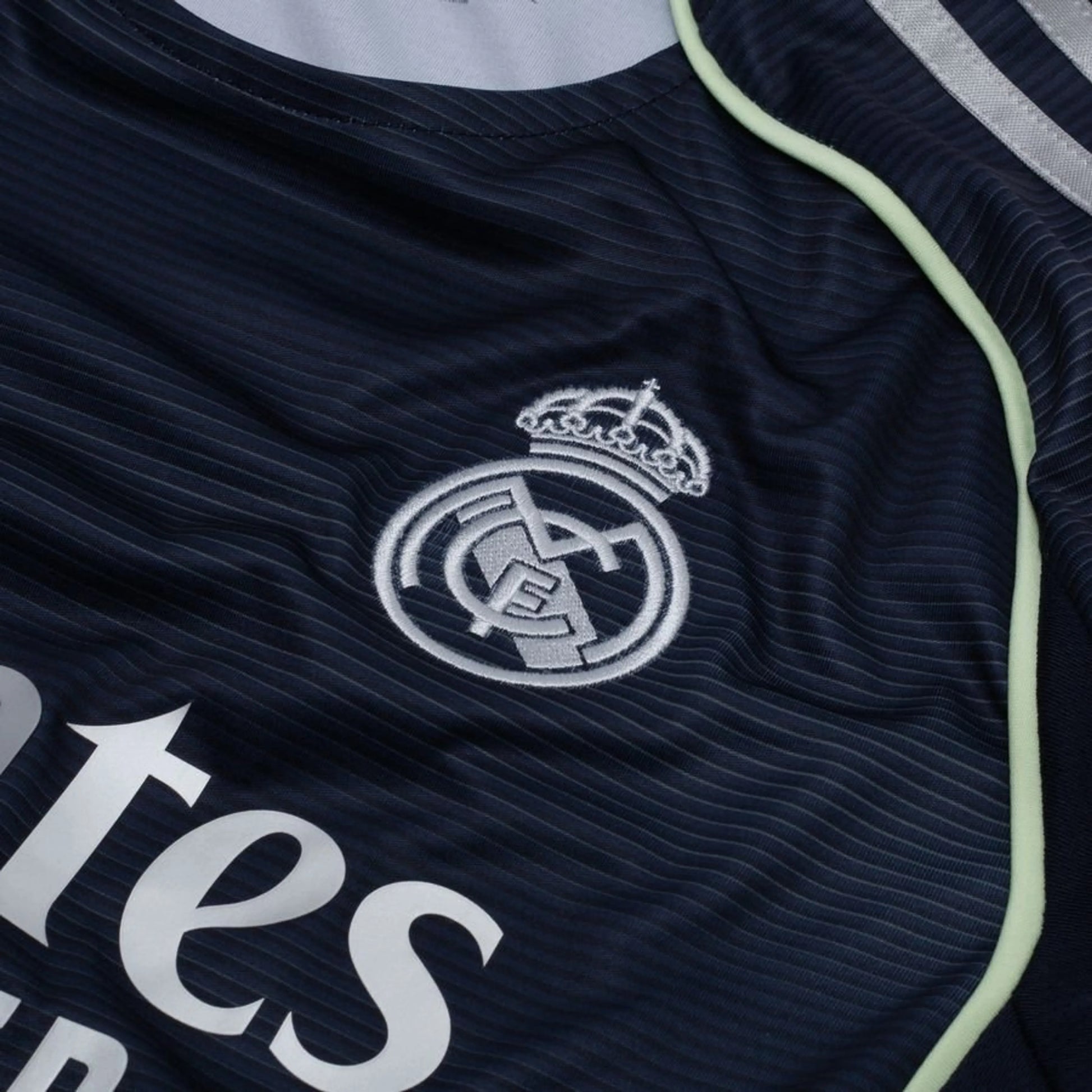 team logo on the Adidas Real Madrid 2025/26 Away Jersey