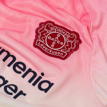 team logo on the New Balance Bayer Leverkusen 2025/26 Away White Shirt