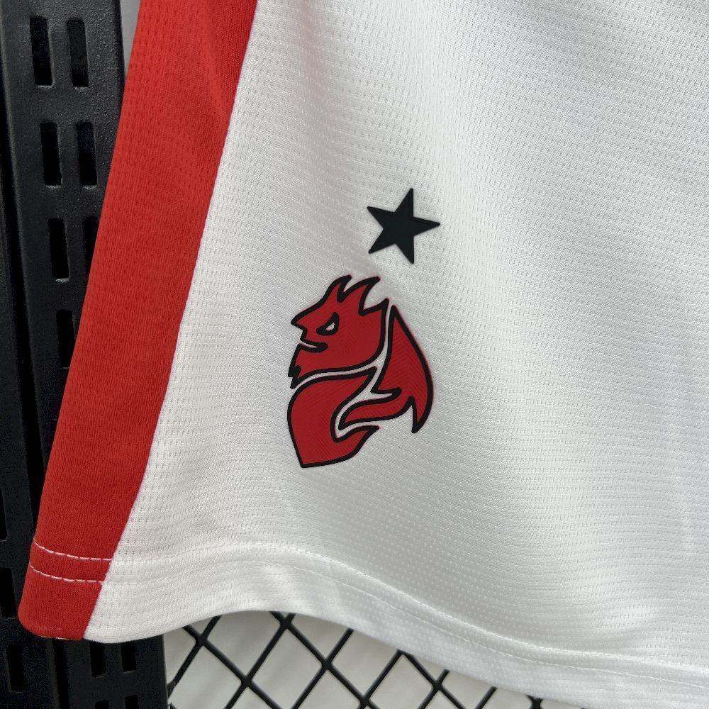 team logo view of the AC Milan 25/26 Away White Shorts